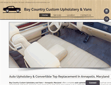 Tablet Screenshot of baycountrycustomupholstery.com